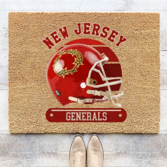 Discover New Jersey Generals Helmet - New Jersey Generals - Coir Doormats