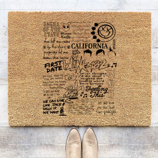 Discover B182 Coir Doormats, Blink -182 World Tour 2023, Pop-Punk Band Coir Doormats