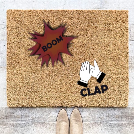 Discover Charli XCX Inspired designs Boom Clap Coir Doormats
