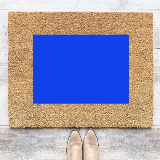 Discover "Blue Square" design Coir Doormats
