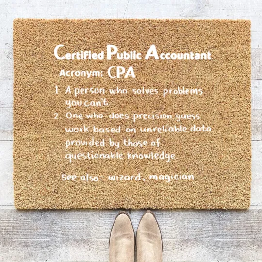 Discover CPA Funny Accountant Gift Idea Coir Doormats