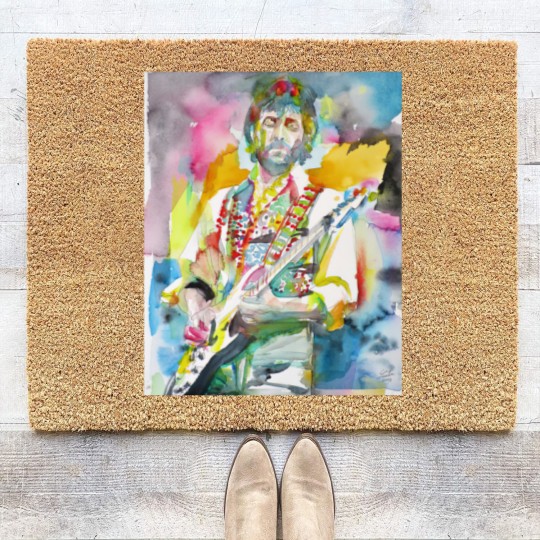 Discover ERIC CLAPTON watercolor portrait .2 - Eric Clapton - Coir Doormats