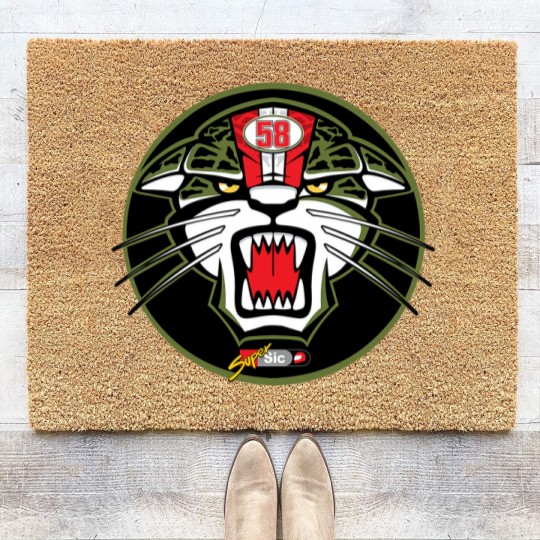 Discover Marco Simoncelli Tiger Logo Coir Doormats