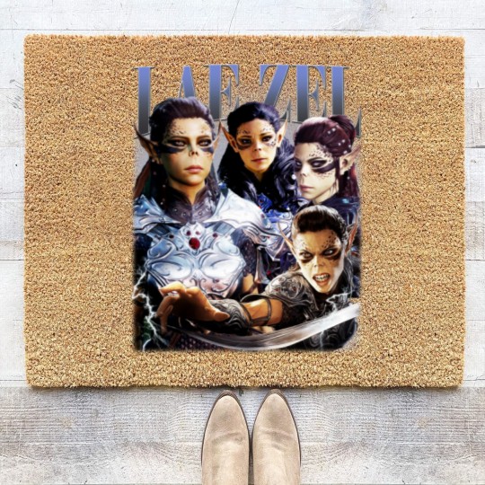 Discover Vintage 90s Style Lae'zel - Baldurs Gate 3 Gift For Fan Unisex Coir Doormats S-5XL
