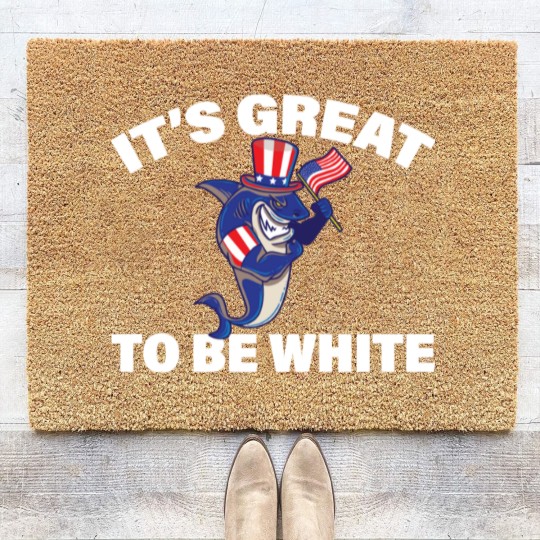 Discover Its Great To Be White Shark Funny Sharks Gift - Its Great To Be White Shark - Coir Doormats
