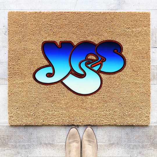 Discover Blue Yes Logo Coir Doormats