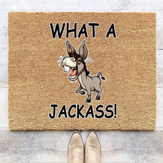Discover Jackass Donkey Humor Coir Doormats