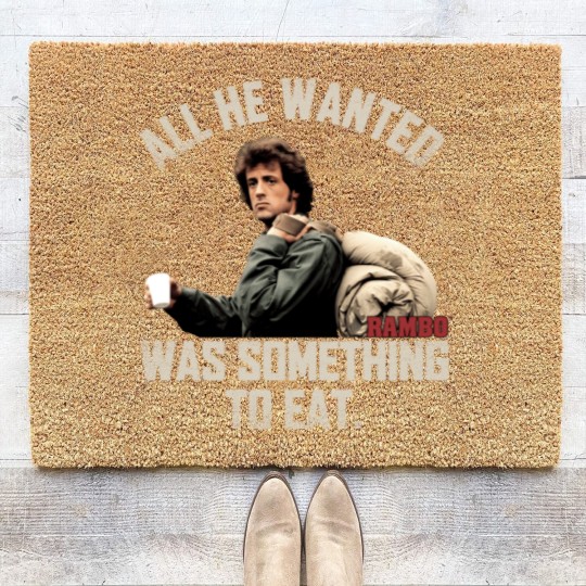 Discover Rambo Something To Eat Coir Doormats