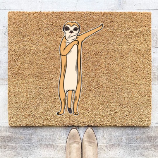 Discover Meerkat Dabbing Dabbin Dabb Dance Gift & Present Coir Doormats