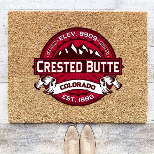 Discover Crested Butte Logo Coir Doormats
