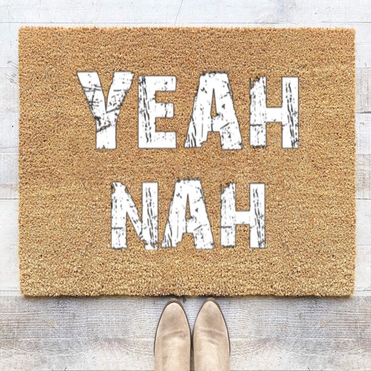 Discover Yeah nah - Yeahnah - ozzy saying - Yeah nah Yeah Coir Doormats