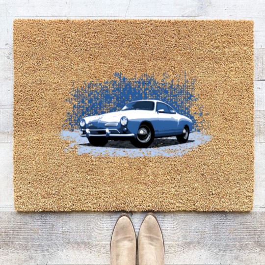 Discover Blue 68 Karmann Ghia type 1 Coir Doormats