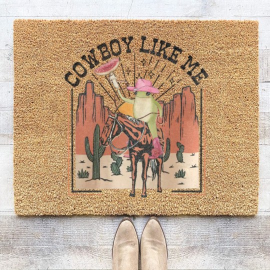 Discover You're a cowboy like me Coir Doormats, Cowboy Frog Coir Doormats