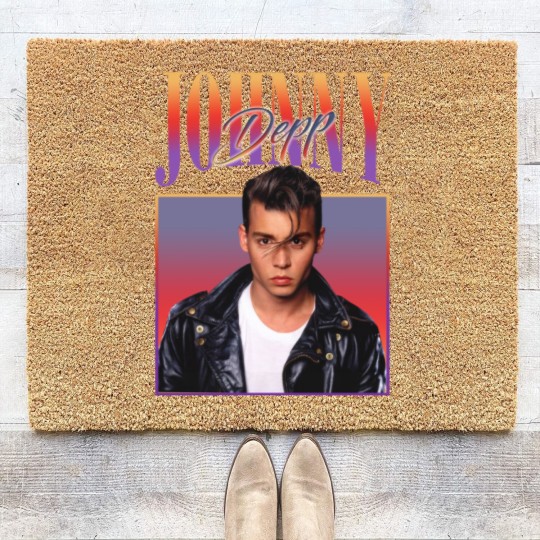 Discover Retro Johnny Depp Coir Doormats, Johnny Depp Merch Coir Doormats