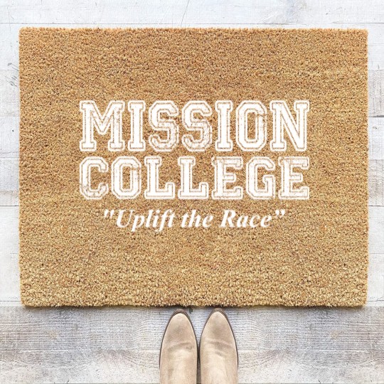 Discover Mission College - Uplift The Race - retro school daze 80s 90s  Coir Doormats - XS-6X - Soft Adult Unisex Coir Doormats