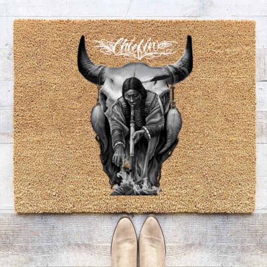 Discover david gonzales art chiefin Coir Doormats