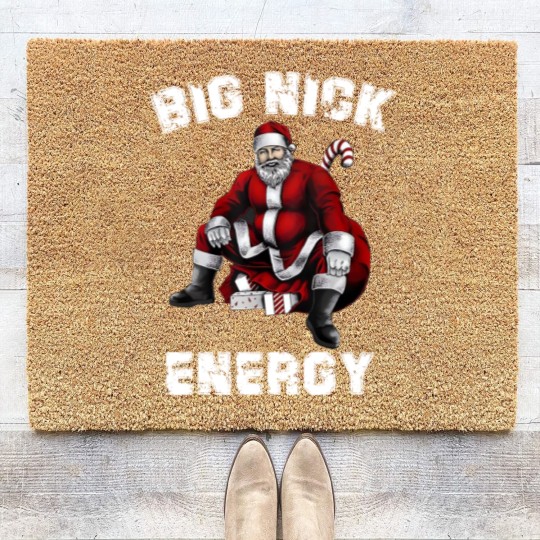 Discover Big Nick Energy Coir Doormats, Funny Santa Big Nick Energy
