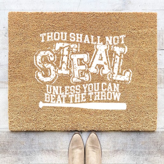 Discover Thou Shall Not Steal Unless You Can Beat The Throw Coir Doormats, Baseball Coir Doormats