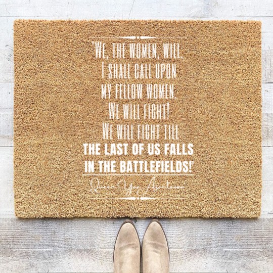 Discover Yaa Asantewaa Historical Quote Coir Doormats