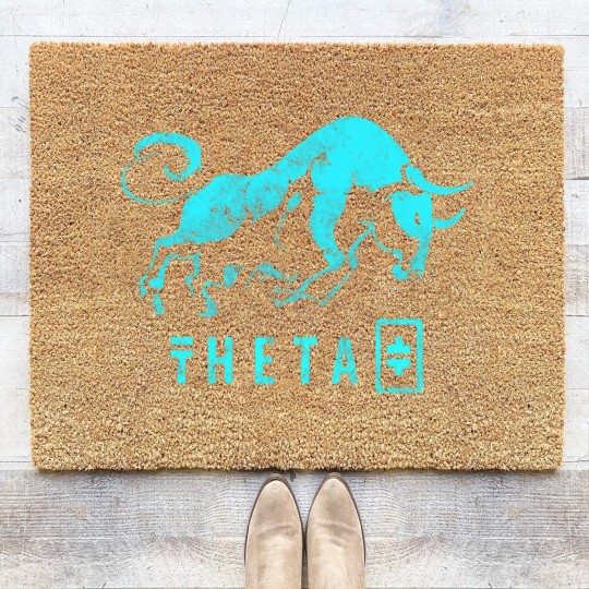 Discover THETA Crypto BULLRUN Blockchain Token Coir Doormats