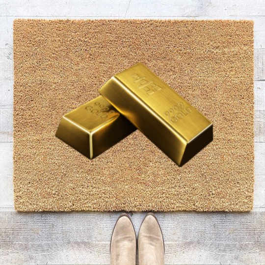 Discover Shiny Gold Coir Doormats