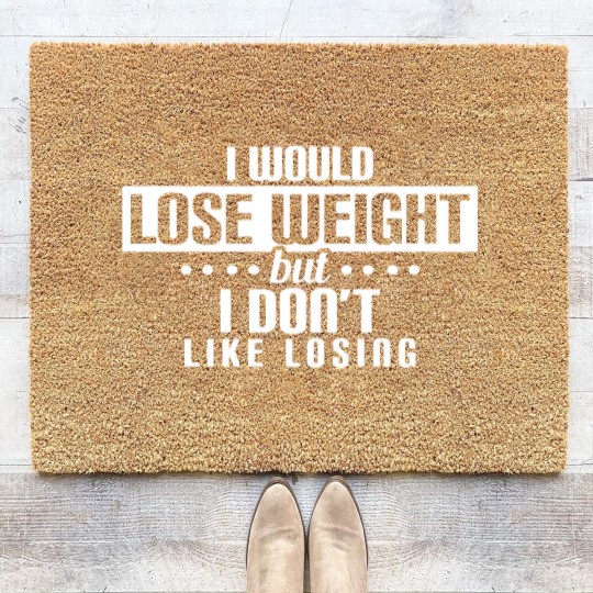Discover I Would Lose But I Don'T Like Losing Funny Workout Coir Doormats