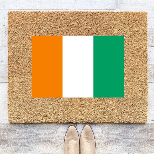 Discover Ivory Coast Flag Coir Doormats