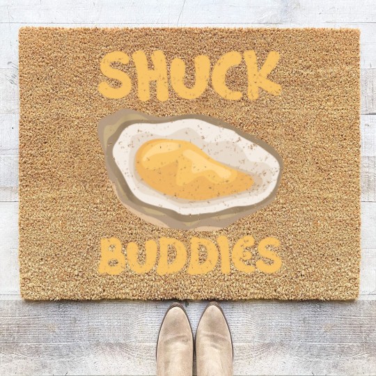 Discover Shuck Buddies Seafood Lover Seas Mollusc Animal Oyster 21 Coir Doormats