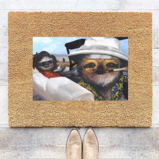 Discover Fear and Loathing in Sloth Vegas Coir Doormats