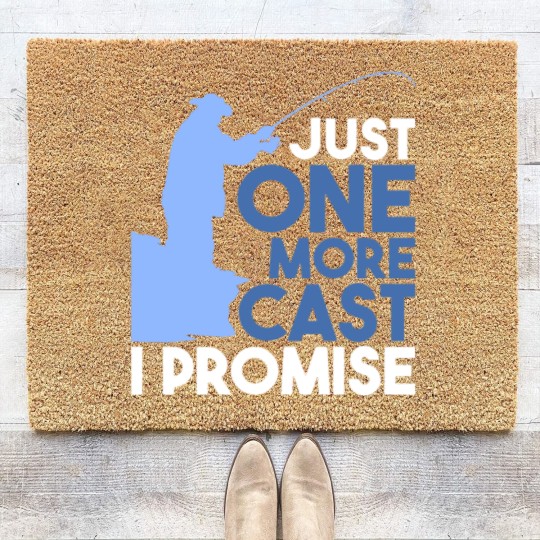 Discover Fishing - Just One More Cast Coir Doormats