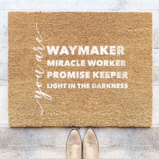 Discover Waymaker & Christian Apparel | Christian Gifts Coir Doormats