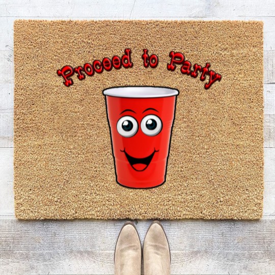 Discover Red Solo Cup - Proceed to Party Coir Doormats