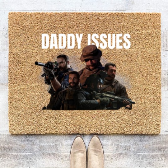 Discover Captain Price Daddy Issues Call of Duty Coir Doormats