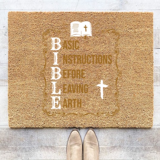 Discover Bible Basic Instructions Before Leaving Earth Christian Coir Doormats