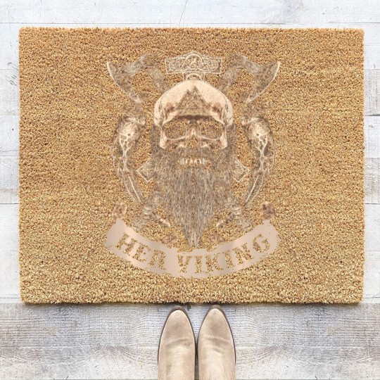 Discover her viking his shieldmaiden couple t Coir Doormats