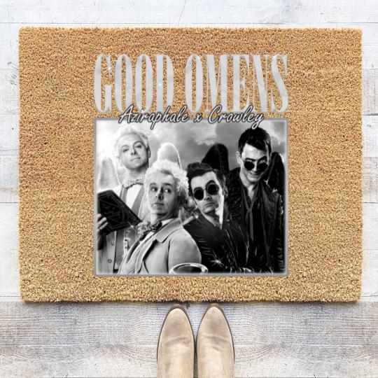 Discover Good Omens Movie Coir Doormats, Aziraphale 2023 Movie Bootleg Coir Doormats