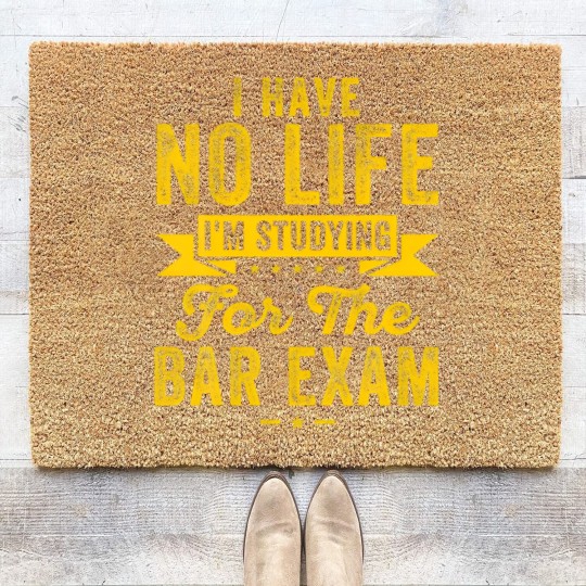 Discover Bar Exam Funny Law School Graduation Women Men Law Coir Doormats