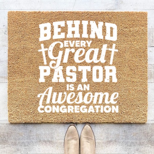 Discover Pastor Appreciation Art Men Women Preacher Clergy Ch.ristian Coir Doormats