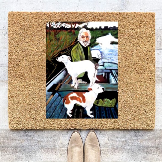 Discover Goodfellas Painting Old Man with Dog Coir Doormats