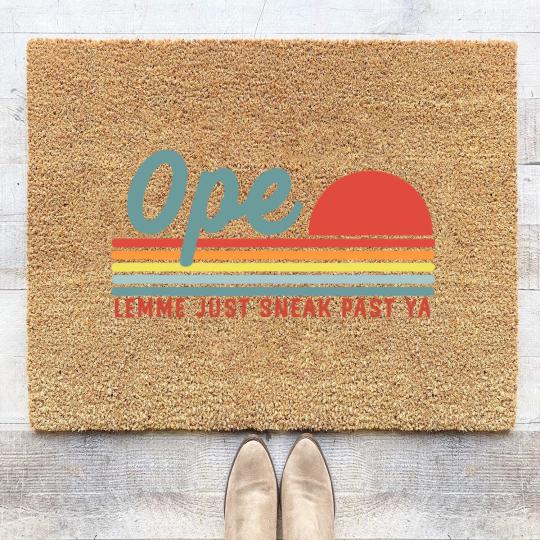 Discover Men Funny Midwest Gift, Ope Just Gonna Sneak Right Coir Doormats