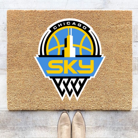 Discover My love Chicago Skies Basketball Coir Doormats