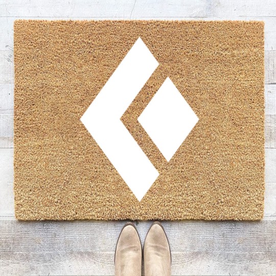 Discover Outdoor Adventure-Black Diamond Logo Coir Doormats