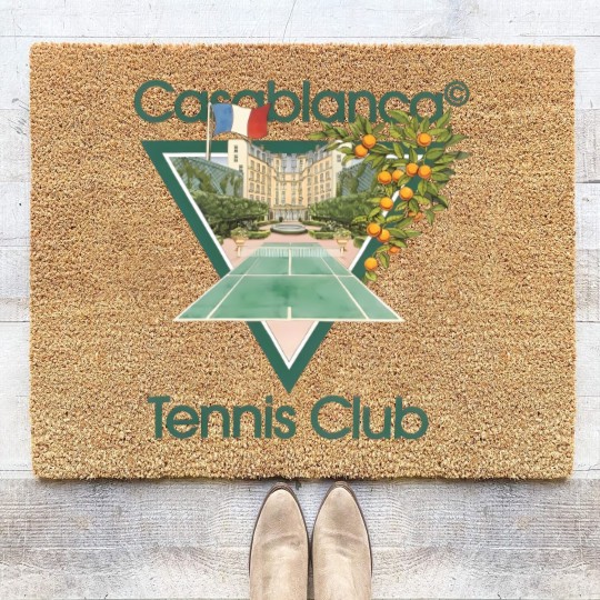 Discover Vintage Casablanca Tennis Club Coir Doormats