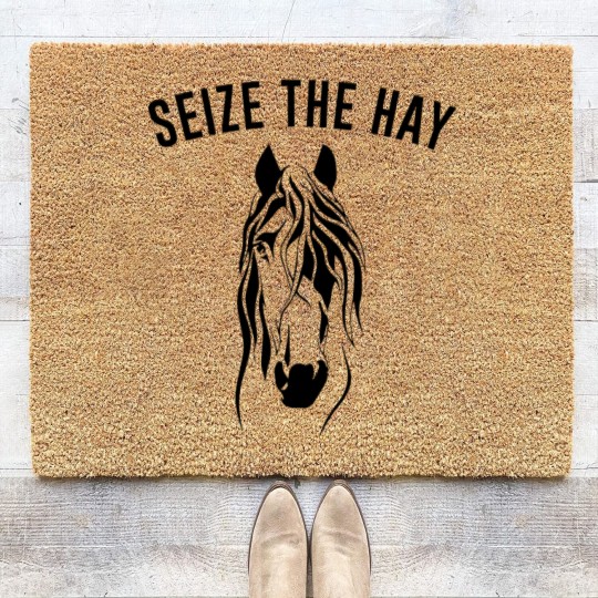 Discover Seize The Hay - Horse Girls - Coir Doormats