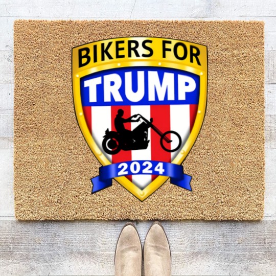Discover Bikers for Trump 2024 American Coir Doormats