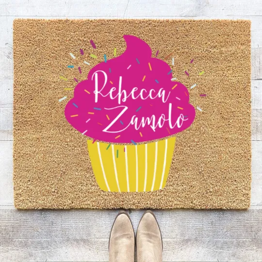 Discover Lookingblue Rebecca olo zamfam Pink Cupcake Pullover s Swea for Women Coir Doormats