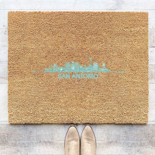 Discover San Antonio Skyline - San Antonio Skyline - Coir Doormats