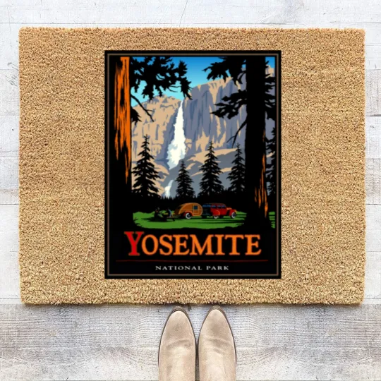 Discover Yosemite Coir Doormats Vintage National Park Coir Doormats