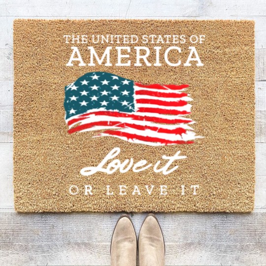 Discover The United States Of America Love It Or Leave It Coir Doormats