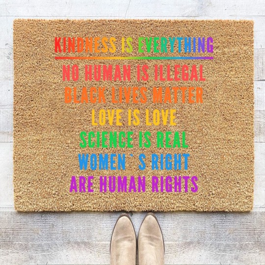Discover Human rights quotes Coir Doormats